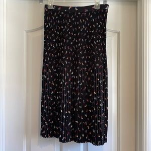 & Other Stories Black Floral Skirt